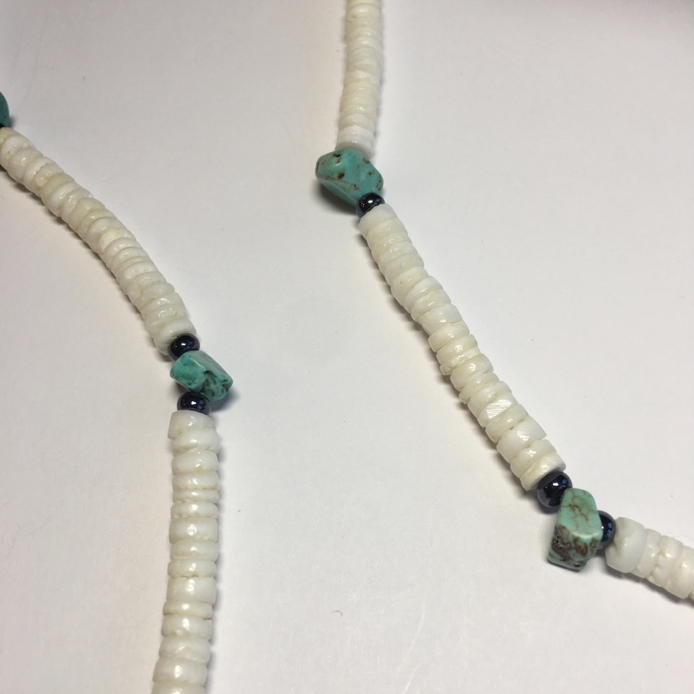 Turquoise and shell necklace